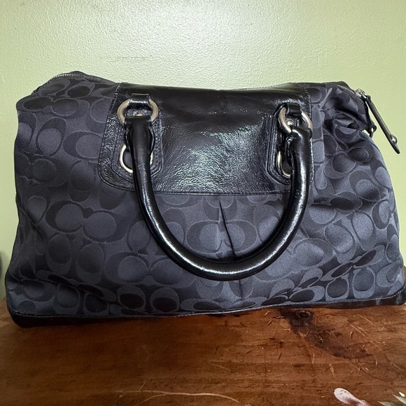 Coach 2012 Ashley Signature Sateen Satchel Handbag G1271 F15440 W/ Hangtag GUC - Picture 2 of 12